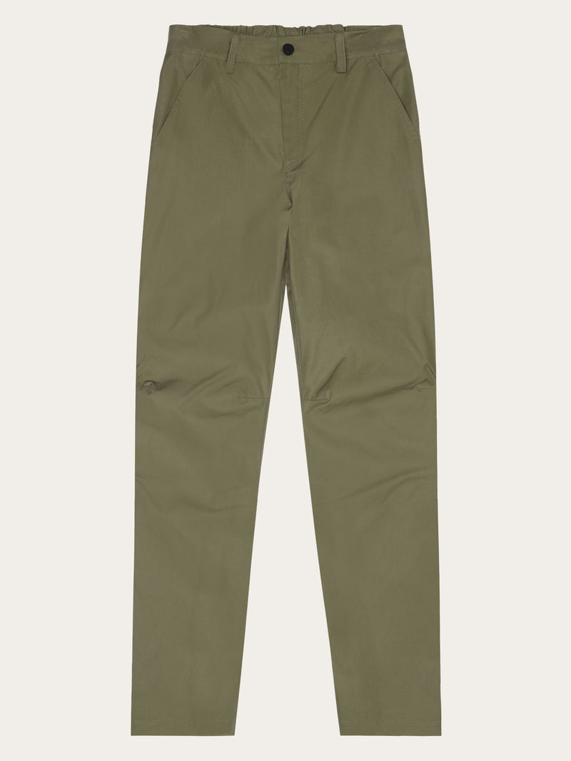 KnowledgeCotton Apparel - WMN Vent canvas 200 pants Pants 1068 Burned Olive