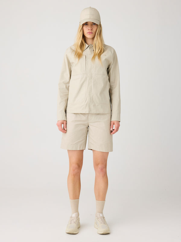 KnowledgeCotton Apparel - WMN Vent canvas 200 shorts Shorts 1228 Light feather gray