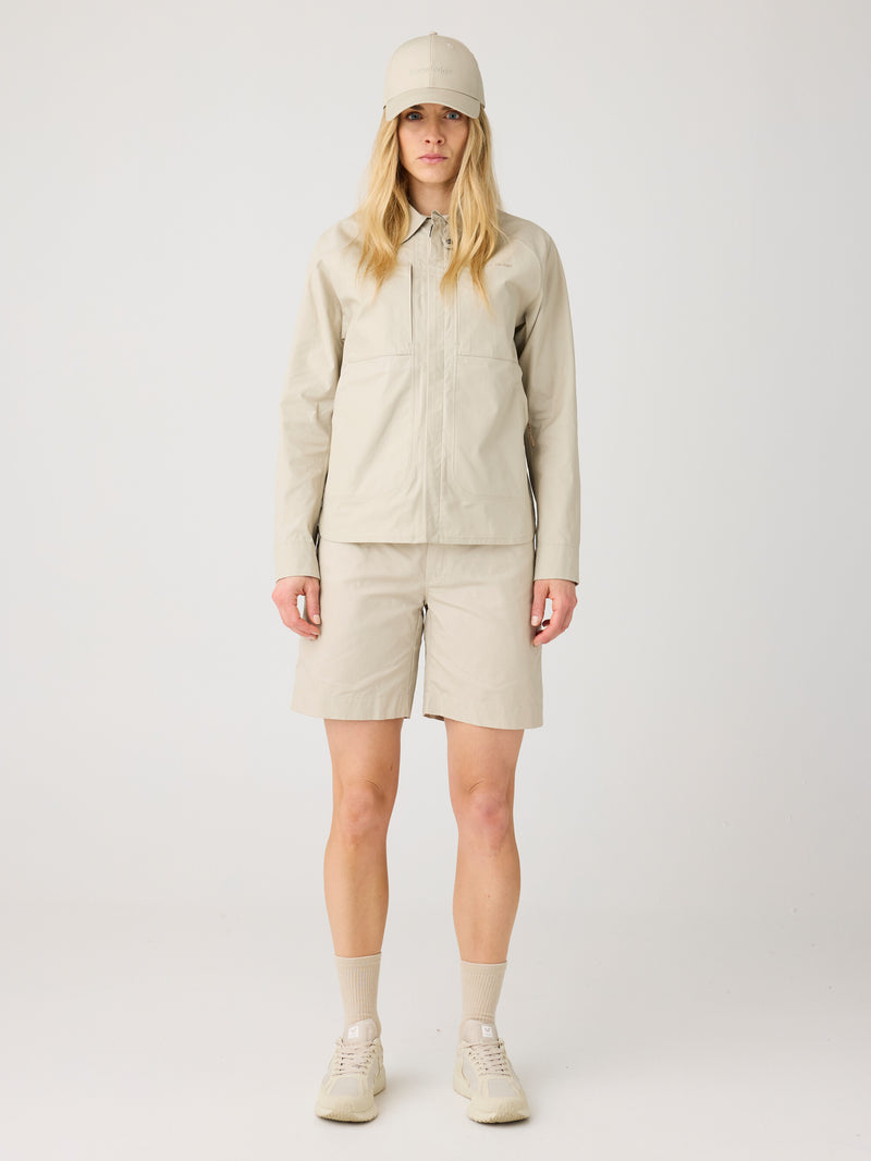 KnowledgeCotton Apparel - WMN Vent canvas 200 shorts Shorts 1228 Light feather gray