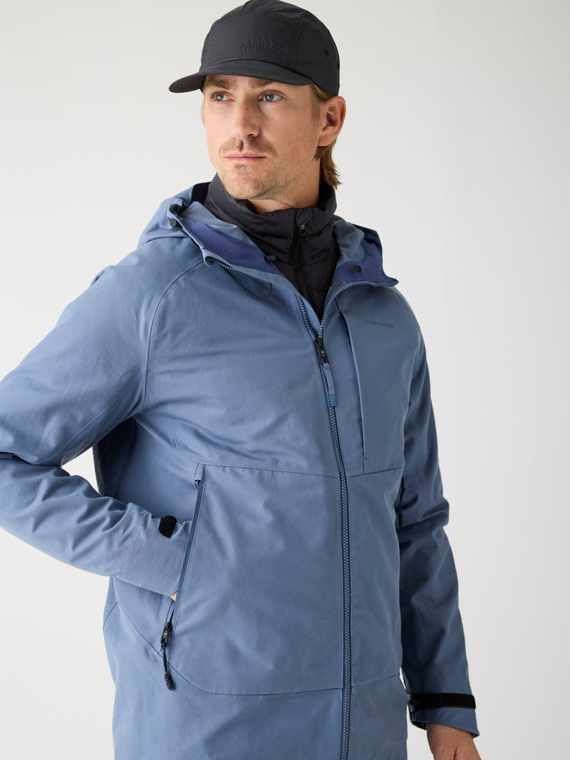 KnowledgeCotton Apparel - MEN Vent canvas 270 shell jacket Jackets 1226 Vintage Indigo
