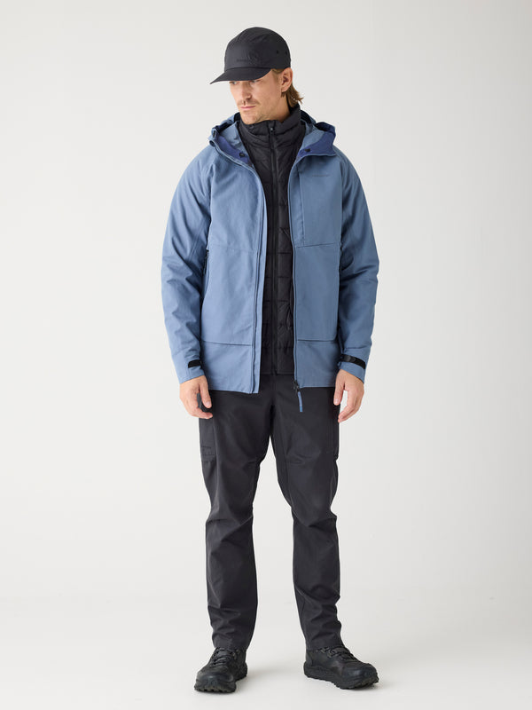 KnowledgeCotton Apparel - MEN Vent canvas 270 shell jacket Jackets 1226 Vintage Indigo