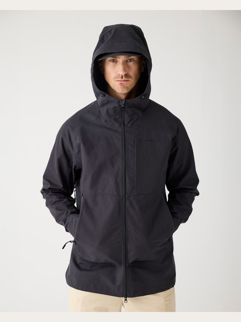 KnowledgeCotton Apparel - MEN Vent canvas 270 shell jacket Jackets 1300 Black Jet