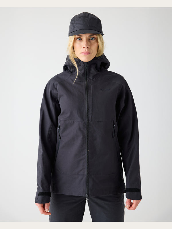 KnowledgeCotton Apparel - WMN Vent canvas 270 shell jacket Jackets 1300 Black Jet