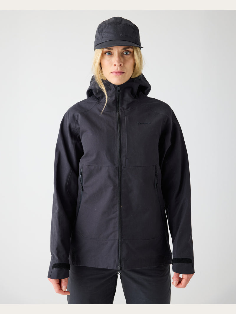 KnowledgeCotton Apparel - WMN Vent canvas 270 shell jacket Jackets 1300 Black Jet