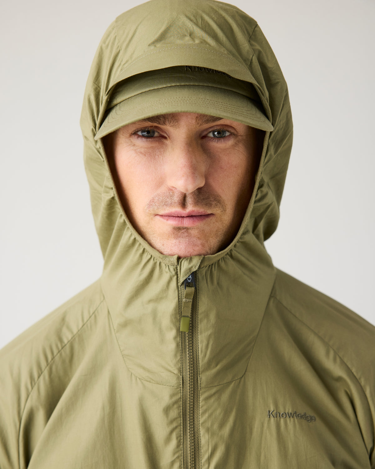 KnowledgeCotton Apparel - MEN Vent ripstop 90 jacket Jackets 1068 Burned Olive