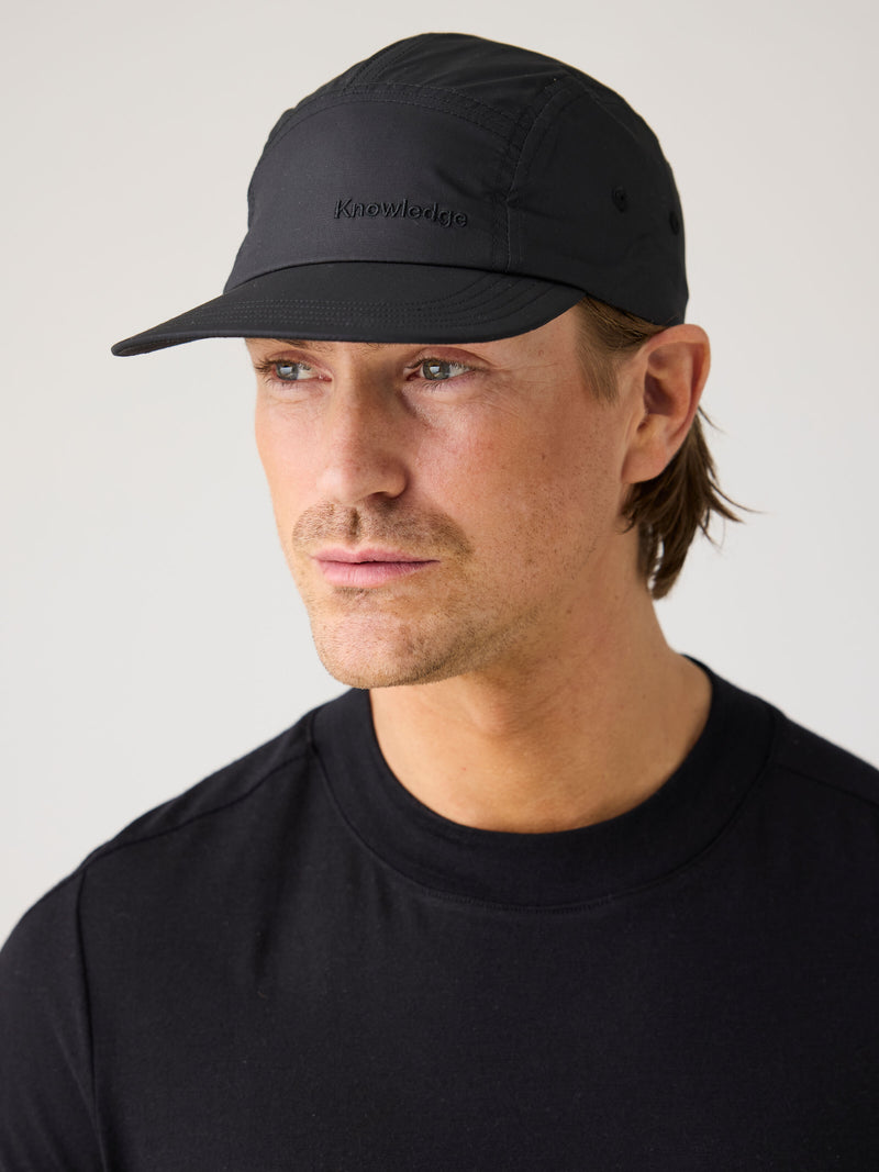 KnowledgeCotton Apparel - UNI Vent riptop 90 5-panel cap Caps 1300 Black Jet