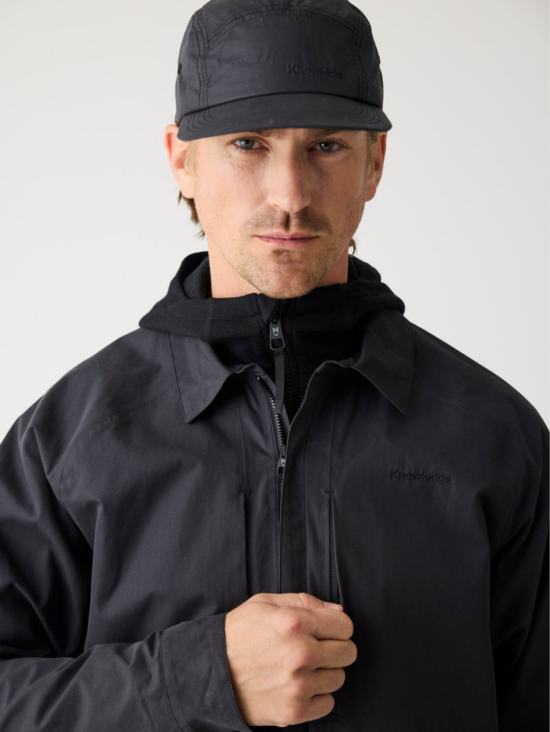 KnowledgeCotton Apparel - UNI Vent riptop 90 5-panel cap Caps 1300 Black Jet