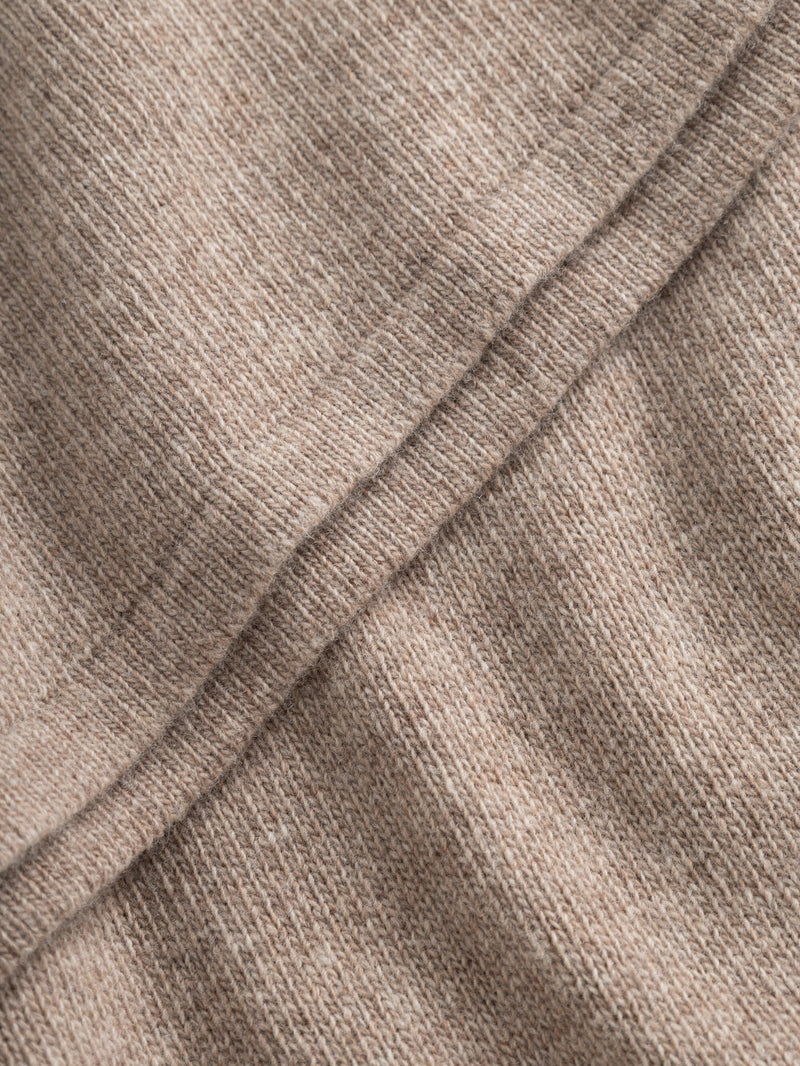 KnowledgeCotton Apparel - WMN Wool crew neck mid length dress Dresses 1336 Kelp melange