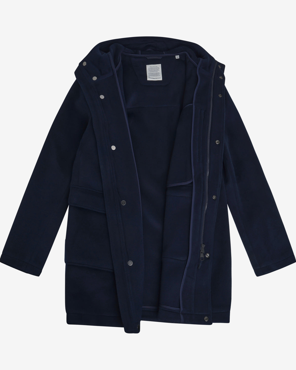 KnowledgeCotton Apparel - MEN Wool duffel coat Jackets 1412 Night Sky