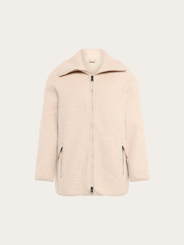 KnowledgeCotton Apparel - WMN Wool fleece full zip Fleeces 9999 Item Colour