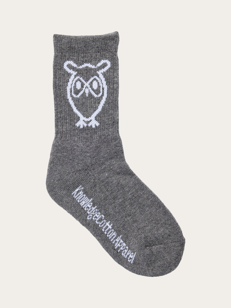 KnowledgeCotton Apparel - YOUNG 1-pack tennis sock Socks 1073 Dark Grey Melange