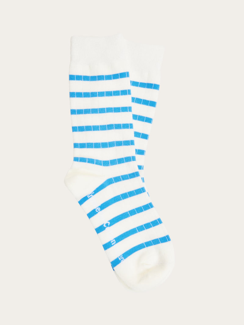 KnowledgeCotton Apparel - MEN 2-pack striped socks Socks 1357 Campanula