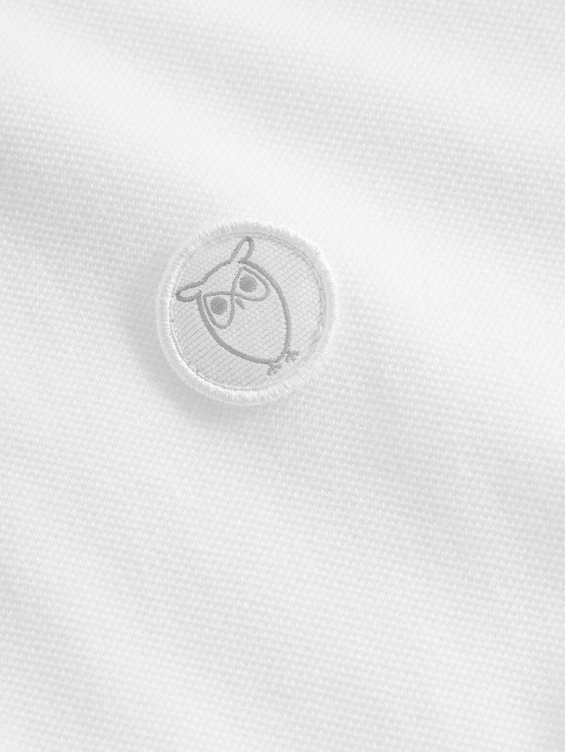 KnowledgeCotton Apparel - MEN Basic badge polo Polos 1010 Bright White