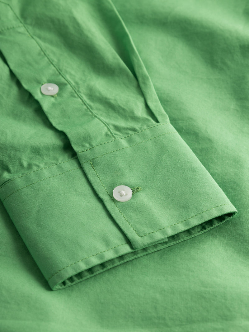 KnowledgeCotton Apparel - WMN Boxy poplin Shirt Shirts 1218 Vibrant Green