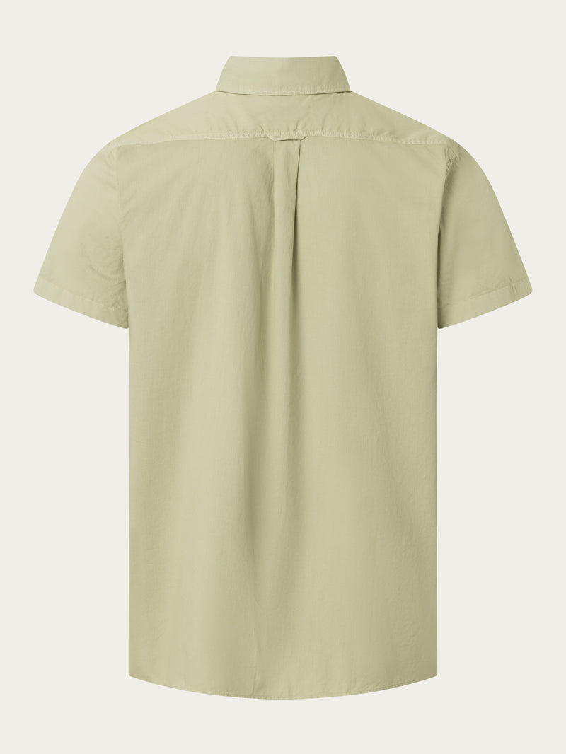 KnowledgeCotton Apparel - MEN Costum fit cord look short sleeve shirt Shirts 1380 Swamp
