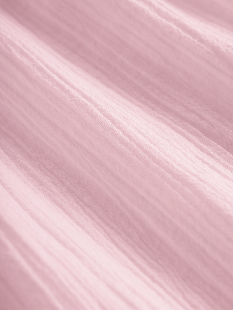 KnowledgeCotton Apparel - WMN Cotton crepe A-shape dress Dresses 1378 Parfait Pink
