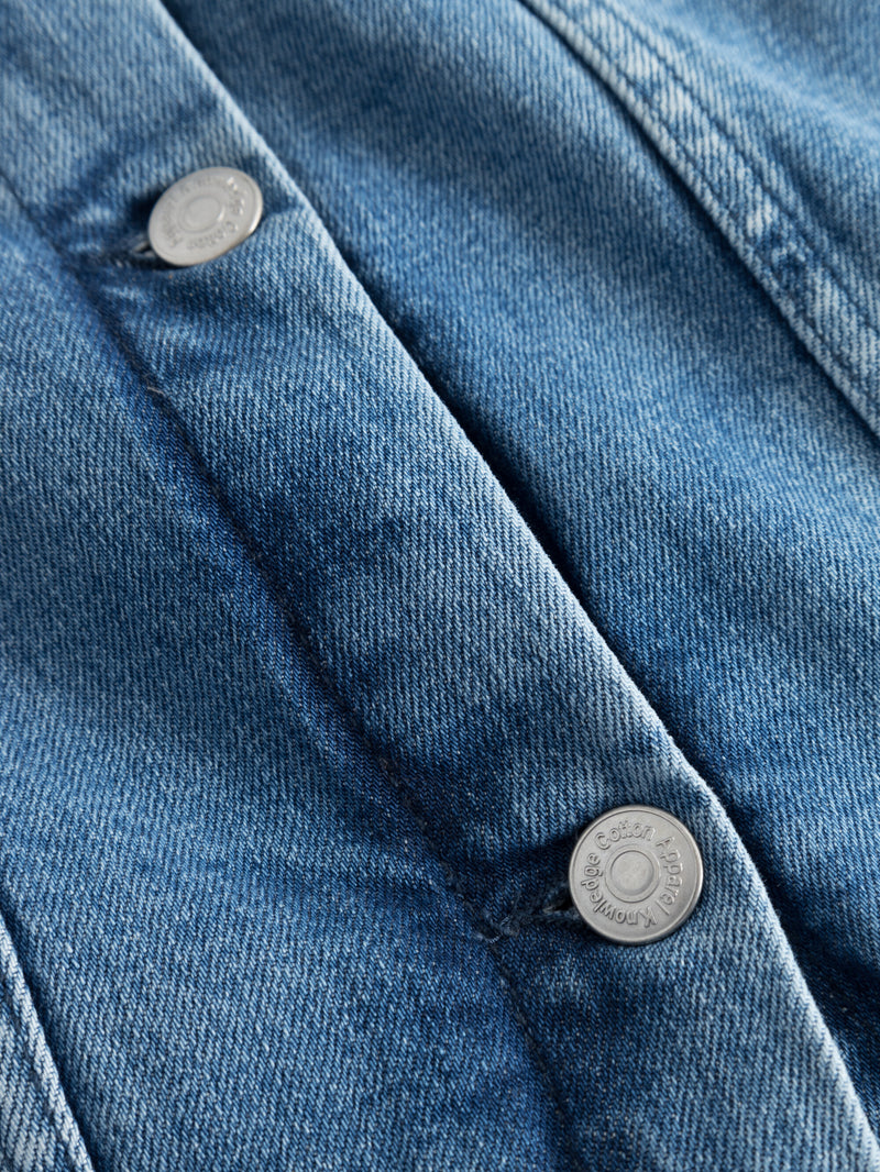 KnowledgeCotton Apparel - WMN HANA Light Blue denim jacket Jackets 3045 Light blue