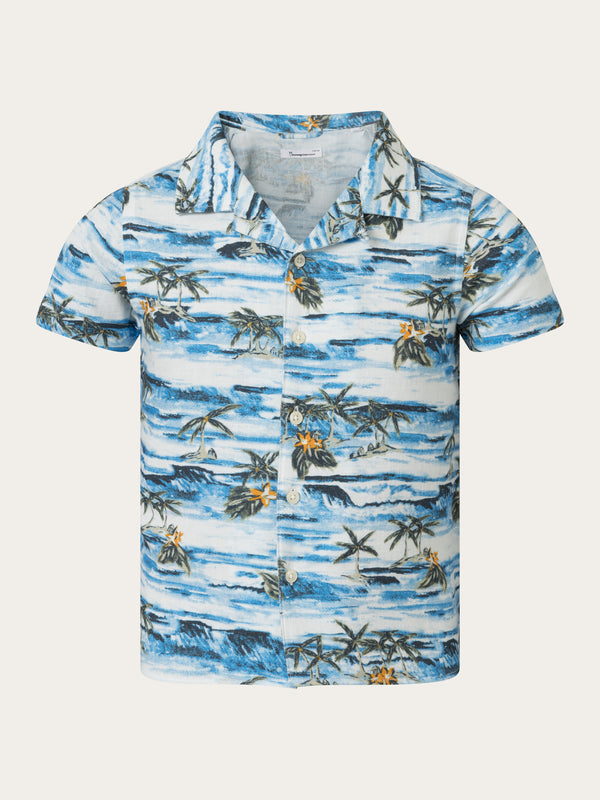KnowledgeCotton Apparel - YOUNG Loose fit AOP short sleeved shirt Shirts 9993 AOP