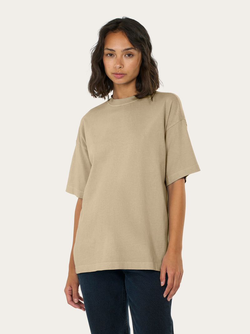 KnowledgeCotton Apparel - WMN NUANCE BY NATURE™ t-shirt T-shirts 1347 Safari
