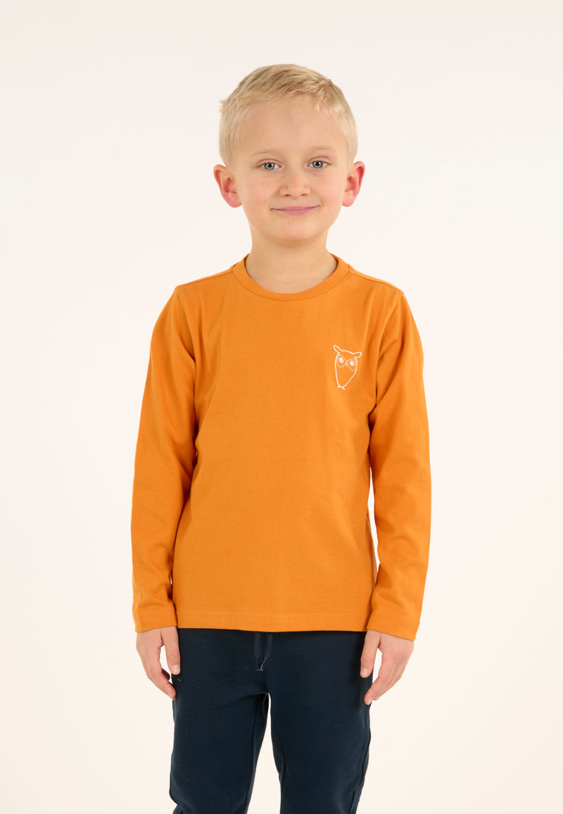 KnowledgeCotton Apparel - YOUNG Owl long sleeve t-shirt Long Sleeves 1365 Desert Sun
