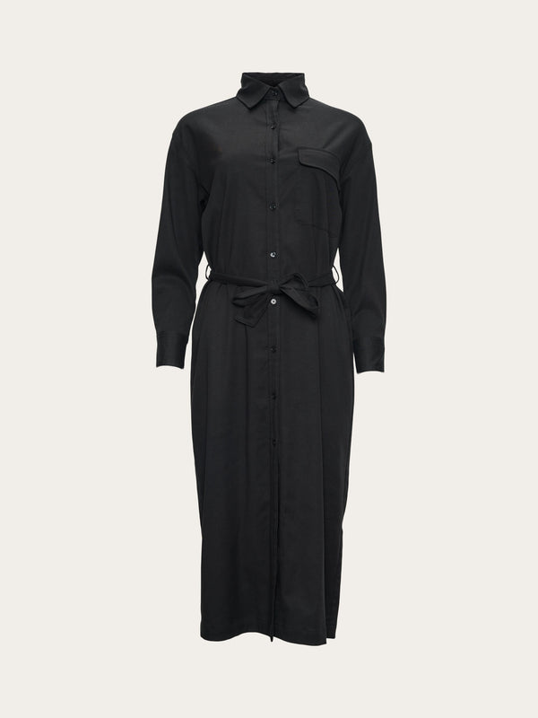 KnowledgeCotton Apparel - WMN Patch Pocket Tencel™ Dress Dresses 1300 Black Jet