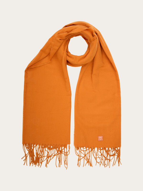 KnowledgeCotton Apparel - WMN Solid woven scarf Scarfs 1365 Desert Sun