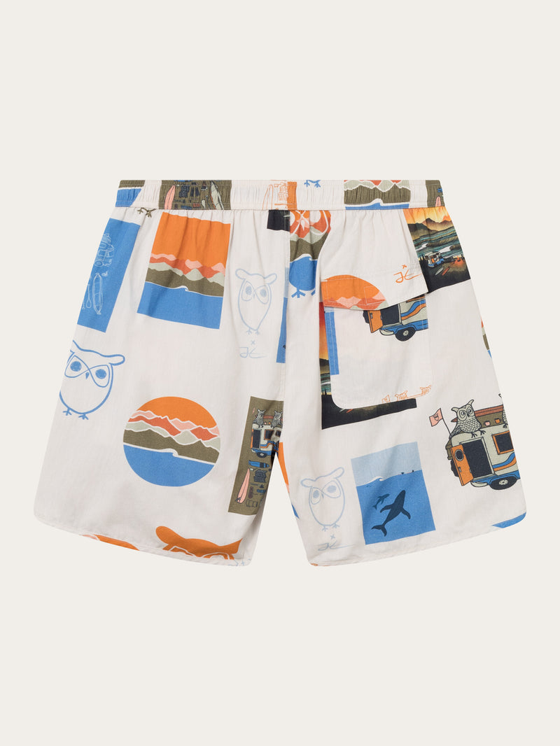 KnowledgeCotton Apparel - MEN Woven AOP shorts Shorts 9993 AOP